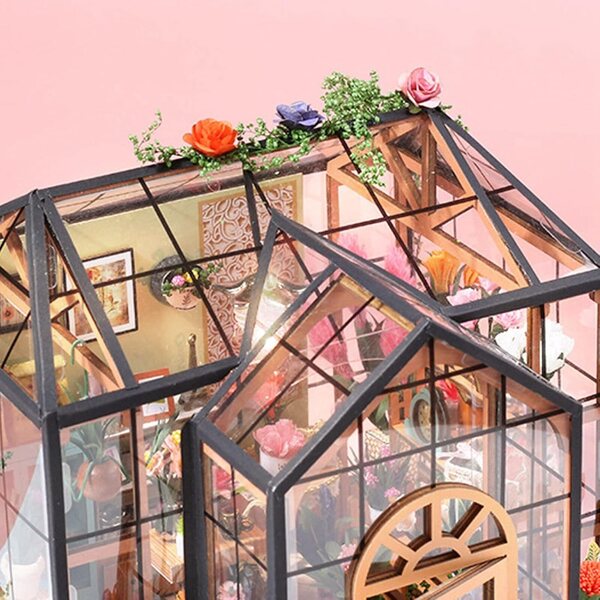 1:24 DIY-Miniaturhaus-Bausatz aus Lindenholz zur Dekoration und als kreatives Geschenk