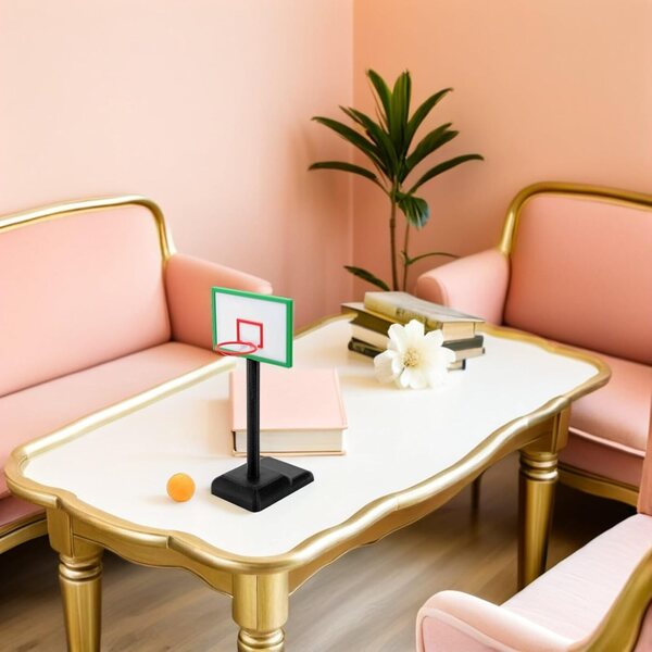 ERINGOGO Mini-Basketball-Panier mit Ball – Spiel und Dekoration für Puppenhäuser