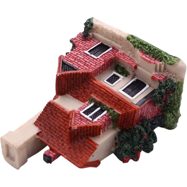 ISTOVO Casa in miniatura in resina 2X Decorazioni da giardino in stile europeo 6x4,5x7,5 cm