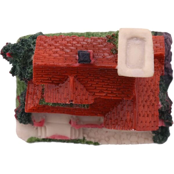 ISTOVO Casa in miniatura in resina 2X Decorazioni da giardino in stile europeo 6x4,5x7,5 cm