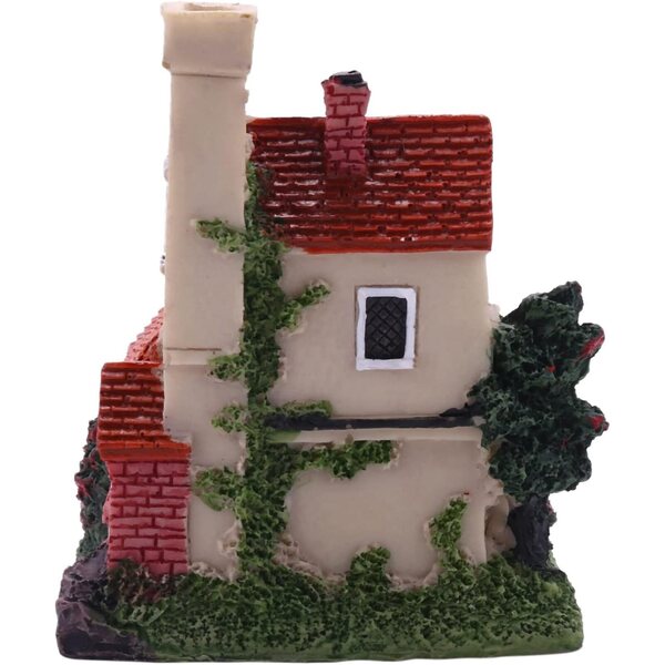 ISTOVO Casa in miniatura in resina 2X Decorazioni da giardino in stile europeo 6x4,5x7,5 cm