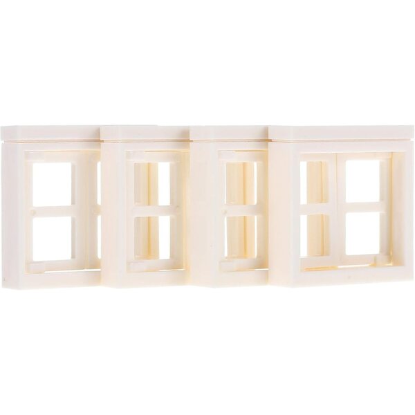 Set 4 Finestre Miniature in Plastica Realistiche per Casa di Bambole - Accessori Decorativi