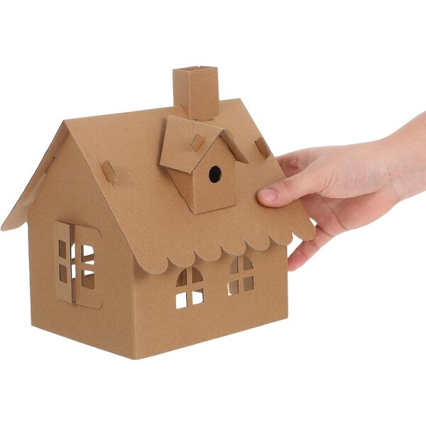 HORIALENCE Kit 6 Mini-Papphäuser für Puppen – Modelle zum Bauen und Ausmalen