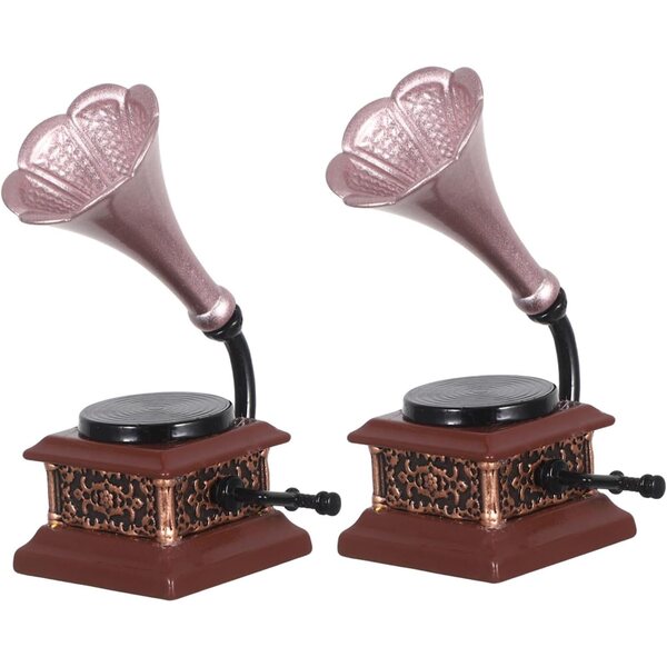 Vintage-Puppenhaus-Phonograph-Miniatur aus Legierung, 5,5 x 3 x 2,5 cm