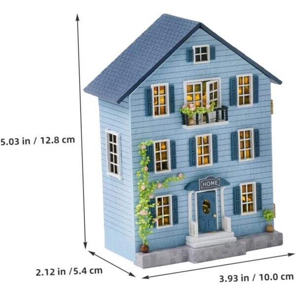 DIY-Miniatur-Puppenhaus-Bausatz aus Holz mit kompletten Möbeln – tragbare Heimdekoration