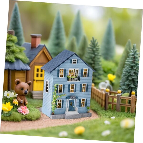 DIY-Miniatur-Puppenhaus-Bausatz aus Holz mit kompletten Möbeln – tragbare Heimdekoration
