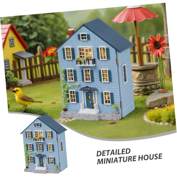 DIY-Miniatur-Puppenhaus-Bausatz aus Holz mit kompletten Möbeln – tragbare Heimdekoration