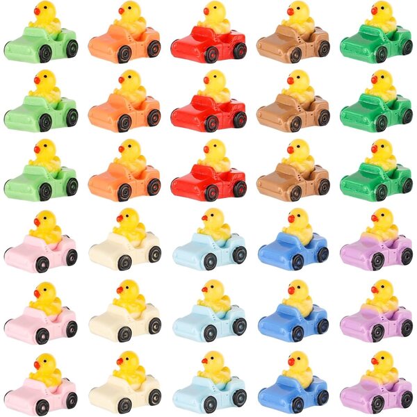 Lyreh Mini Anatre in Resina 30pz Colorate 2cm Decorazioni per Casa e Ufficio