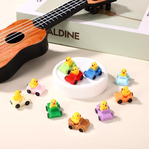 Lyreh Mini Anatre in Resina 30pz Colorate 2cm Decorazioni per Casa e Ufficio