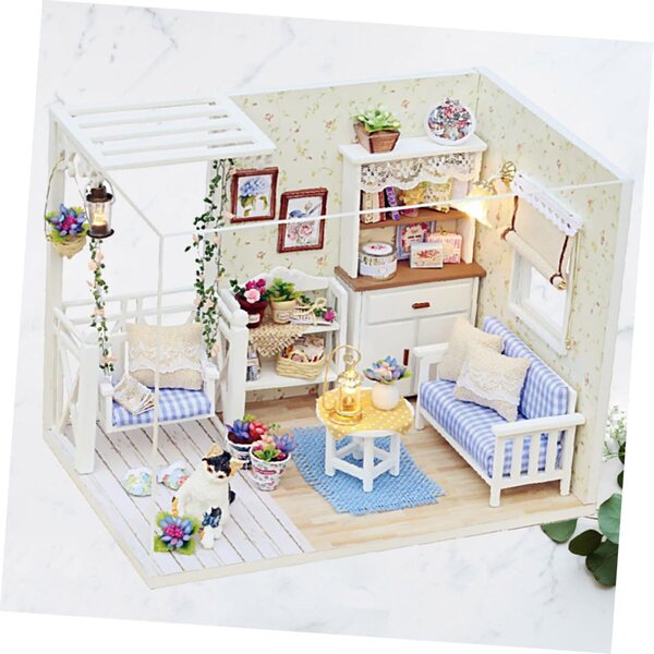Maison Miniatur-DIY-Set aus Naturholz für Kinder – kreatives und lehrreiches Spiel