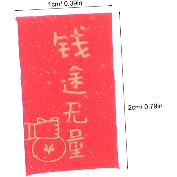 Beaupretty 10 Mini Enveloppes Rosse per Casa delle Bambole - Decorazioni in Carta Dettagliate
