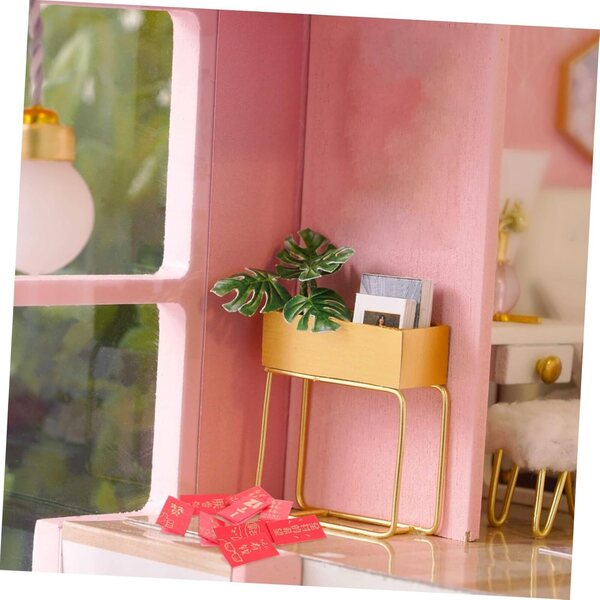 Beaupretty 10 Mini Enveloppes Rosse per Casa delle Bambole - Decorazioni in Carta Dettagliate
