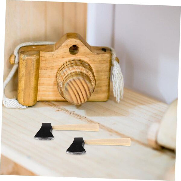 6 Mini-Holzäxte für Puppenhäuser, realistisches Gartenzubehör