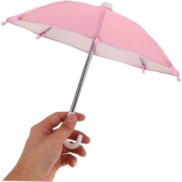 Set di 4 ombrelli in miniatura per bambola da 18 cm | Accessori Colorati Estate e Giochi di Ruolo