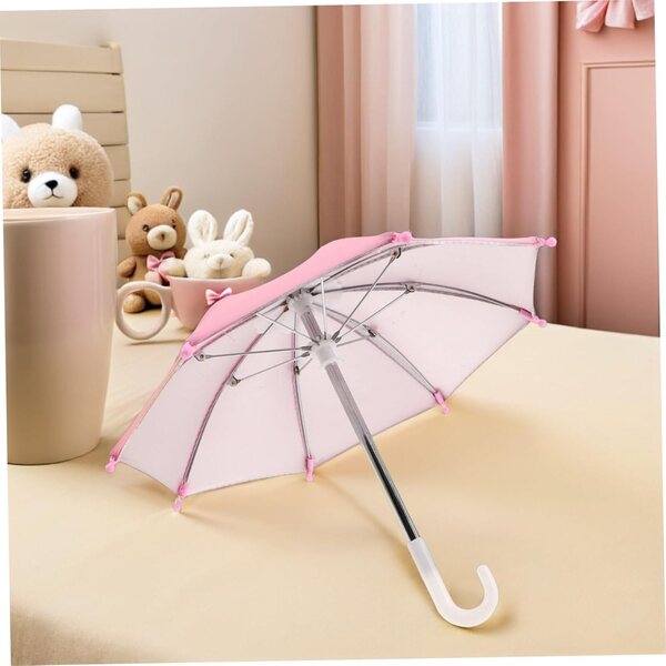 Set di 4 ombrelli in miniatura per bambola da 18 cm | Accessori Colorati Estate e Giochi di Ruolo