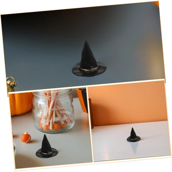 72 Mini Chapeaux Neri per Decorazioni Halloween e Accessori per Case delle Bambole