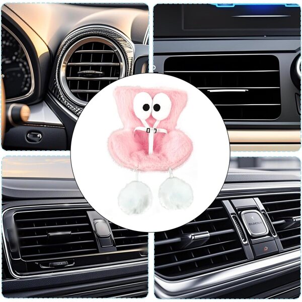 Lyreh Rosa Puppenautositz mit Plüschkissen und Lüftungsclip
