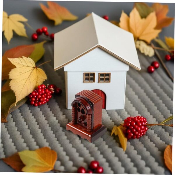 Radio Miniatura in Legno Vintage per Case delle Bambole Scala 1:12 Realistica