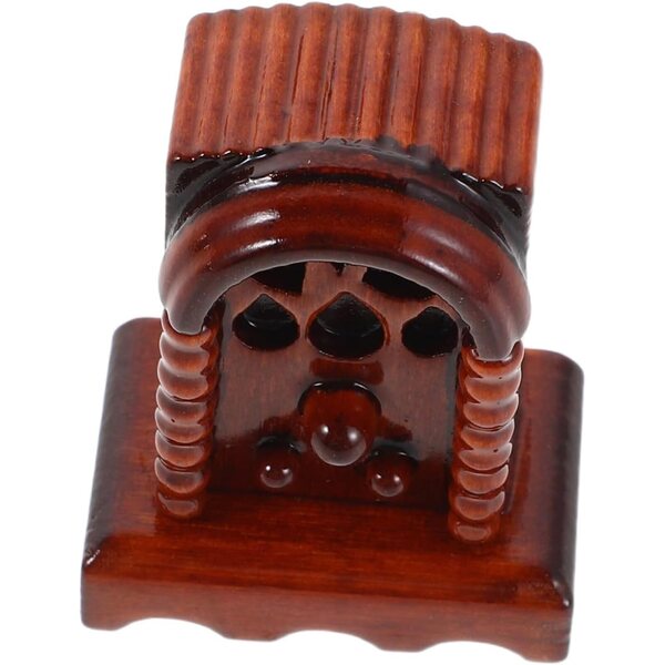 Radio Miniatura in Legno 1:12 per Casa delle Bambole, Decorazione Retrò