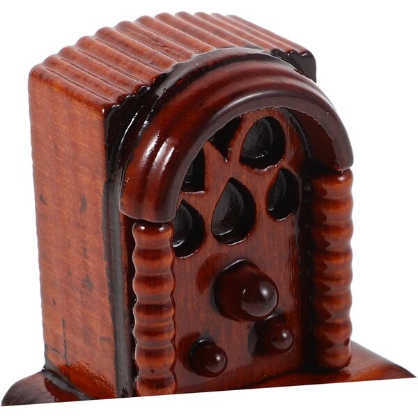 Radio Miniatura in Legno 1:12 per Casa delle Bambole, Decorazione Retrò