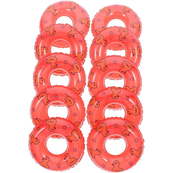 Mikinona 10 dekorative Mini-Schwimmbojen aus PVC für Mini-Wohnaccessoires