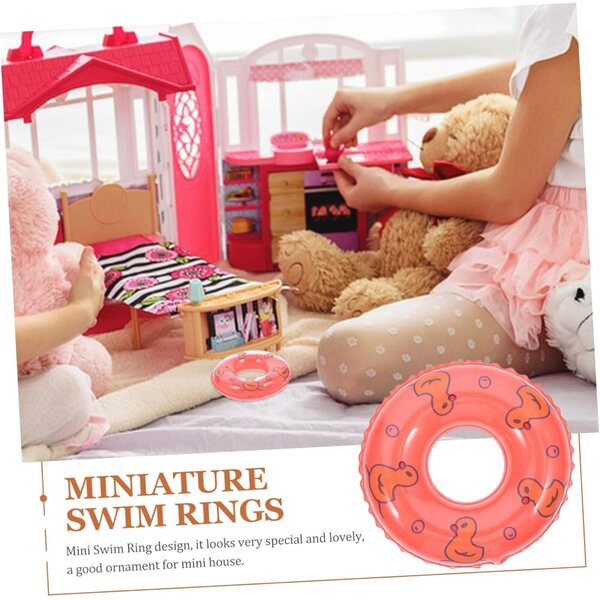 Mikinona 10 dekorative Mini-Schwimmbojen aus PVC für Mini-Wohnaccessoires