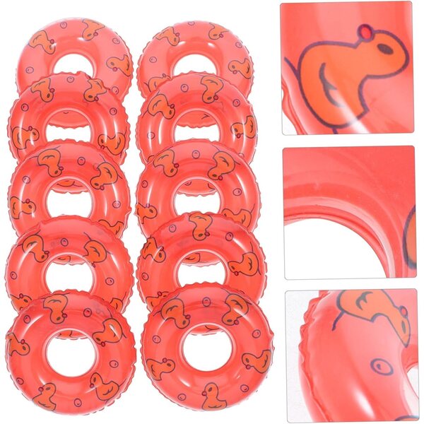 Mikinona 10 dekorative Mini-Schwimmbojen aus PVC für Mini-Wohnaccessoires
