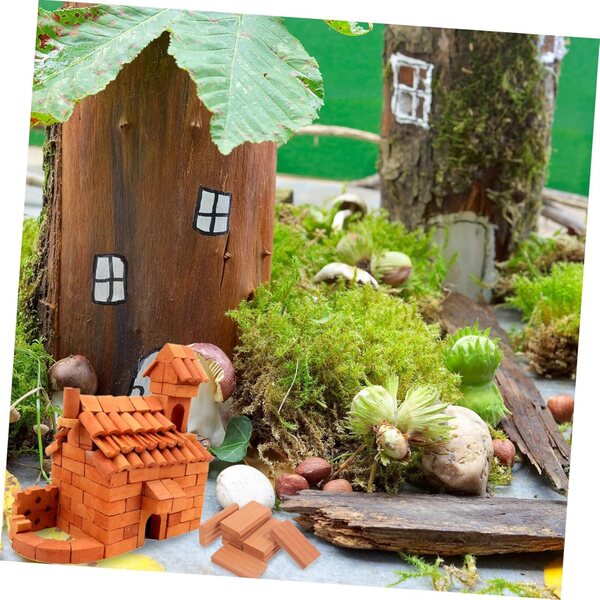 WOONEKY 50 Mini Briciole da Costruzione per Giardini e Paesaggi in Miniatura