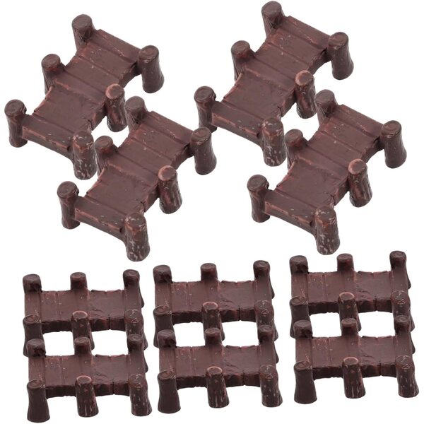 WOONEKY Set 10 Mini Ponts en Résine per Giardino Decorazione Interno ed Esterno