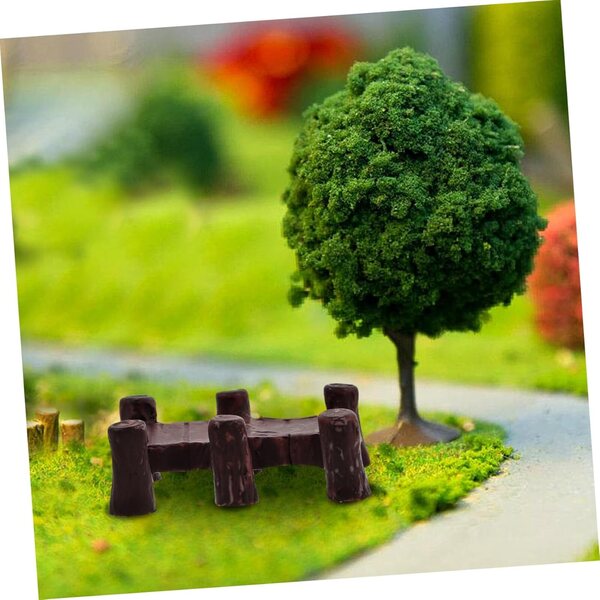 WOONEKY Set 10 Mini-Harzbrücken für die Innen- und Außendekoration im Garten