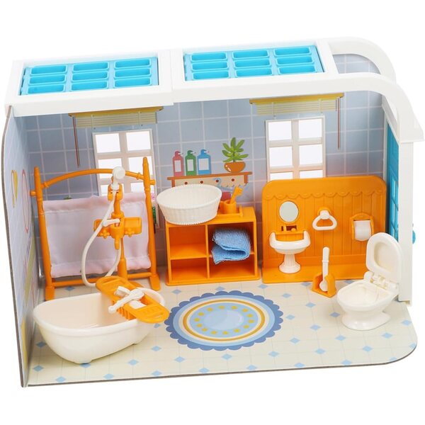 Kit Accessori Miniatura Bagno per Casa delle Bambole - Mobili e Decorazioni Miniature