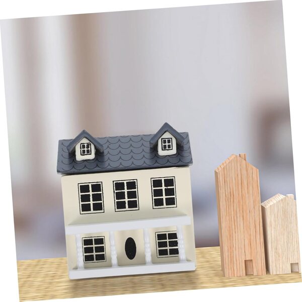 Mini Armoire Beige in Legno per Casa delle Bambole 1:12 - Beaupretty