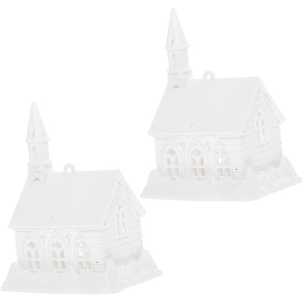Vaguelly Ornamenti Casa Incompleta da Dipingere per Bambini, 2 pezzi DIY Natale