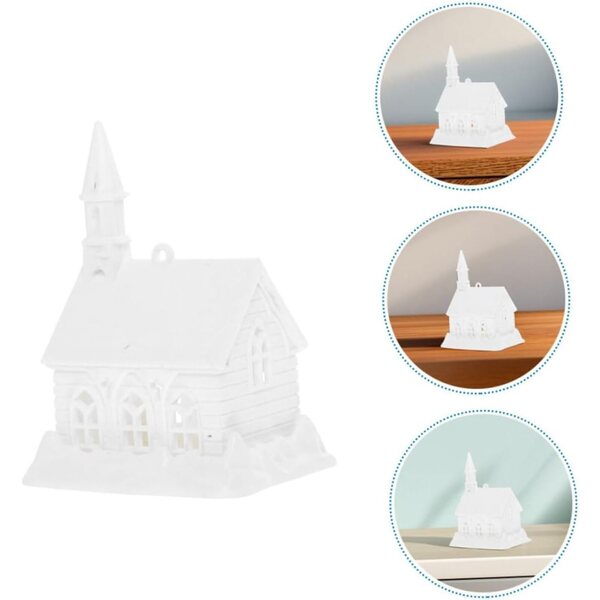 Vaguelly Ornamenti Casa Incompleta da Dipingere per Bambini, 2 pezzi DIY Natale