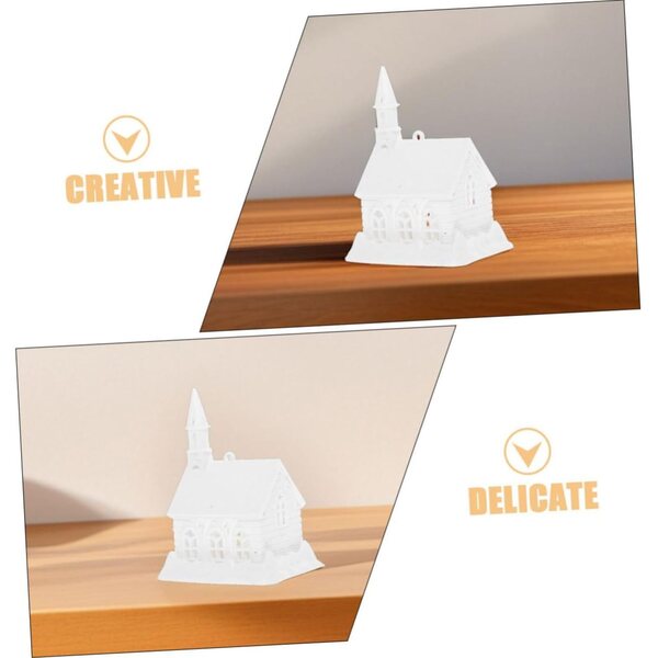 Vaguelly Ornamenti Casa Incompleta da Dipingere per Bambini, 2 pezzi DIY Natale
