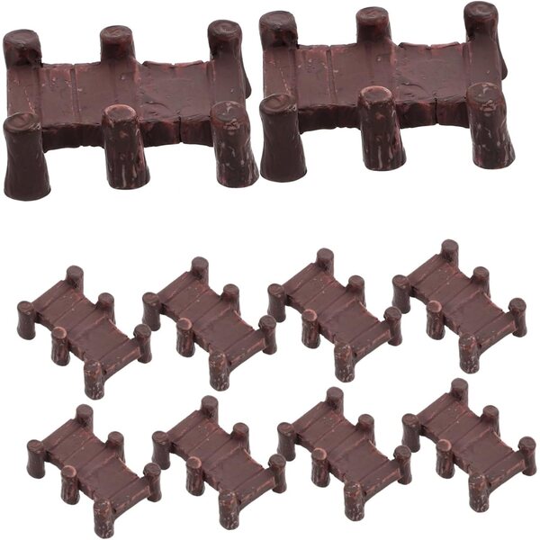 Vaguelly 10 Mini Ponti da Giardino in Resina per Micro Paesaggio e Decorazione