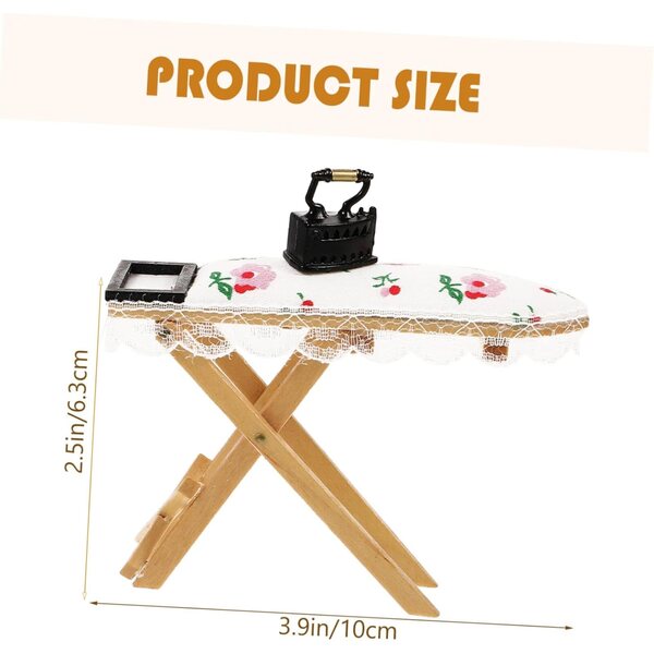 Vaguelly Mini Tavolo da Stiro Miniatura per Casa delle Bambole e Decorazioni DIY