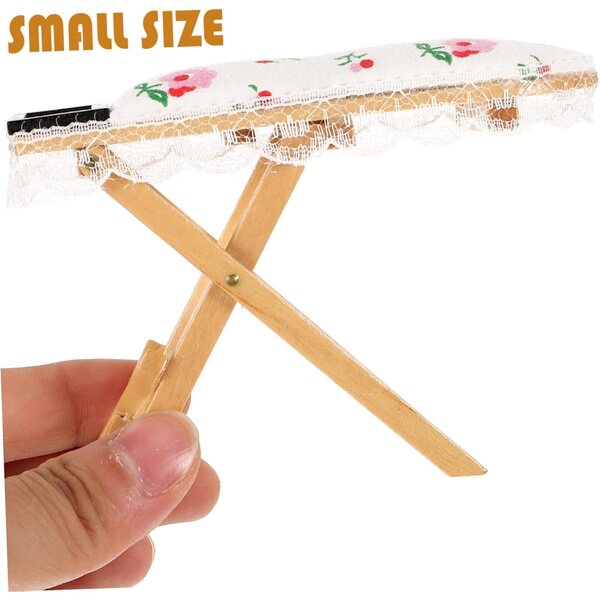 Vaguelly Mini Tavolo da Stiro Miniatura per Casa delle Bambole e Decorazioni DIY