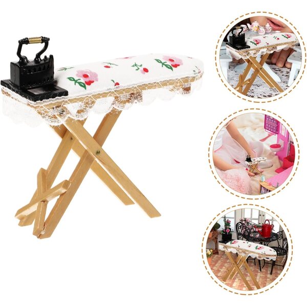 Vaguelly Mini Tavolo da Stiro Miniatura per Casa delle Bambole e Decorazioni DIY