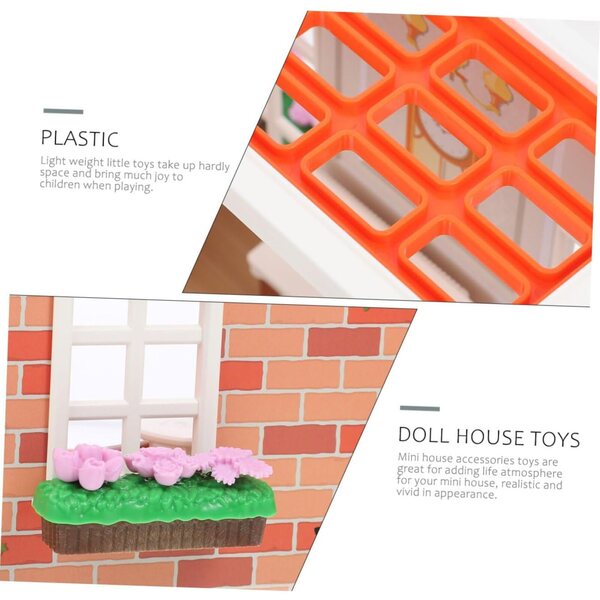 Mini Kit Casa Salotto con Mobili in Plastica per Bambini e Decorazioni Micro Scena
