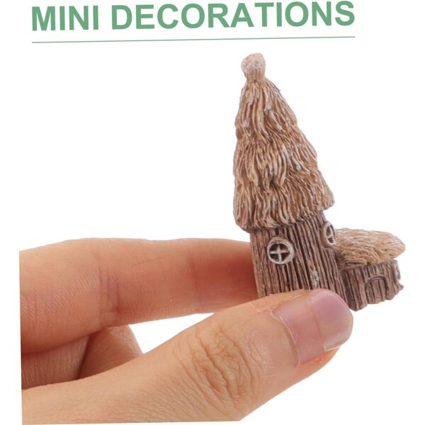 Dekoratives Minihaus aus Kunstharz für Büro, Garten und Mikrolandschaft, 5 x 3 x 1,5 cm