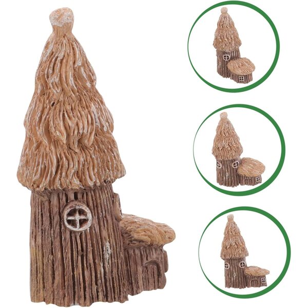 Dekoratives Minihaus aus Kunstharz für Büro, Garten und Mikrolandschaft, 5 x 3 x 1,5 cm