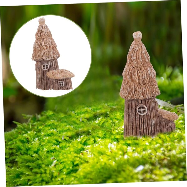 Dekoratives Minihaus aus Kunstharz für Büro, Garten und Mikrolandschaft, 5 x 3 x 1,5 cm