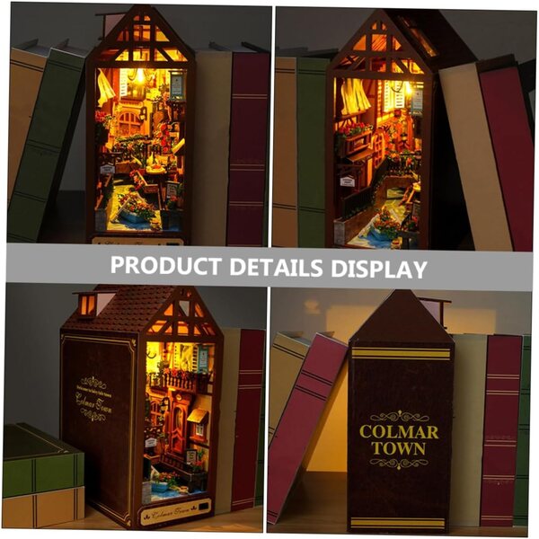 Vaguelly Holzhaus zum Zusammenbauen eines 3D-Modells im Vintage-Stil für Dekoration und Heimwerker