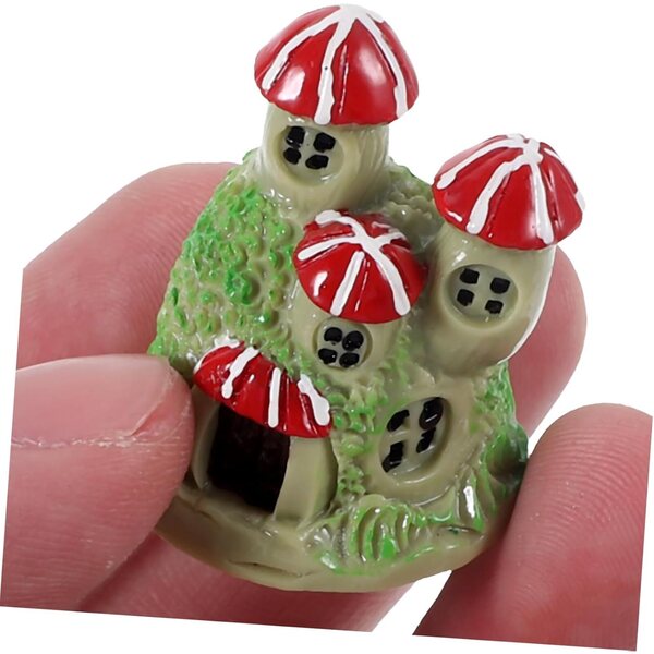 Set mit 9 Vaguelly-Minihäusern aus Kunstharz für die Dekoration von Minigärten und Mikrolandschaften