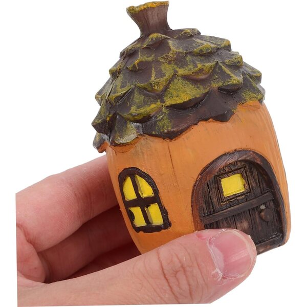Accessori Giardino Miniature in Resina 4 Pezzi Decorazioni per Casa e Ufficio