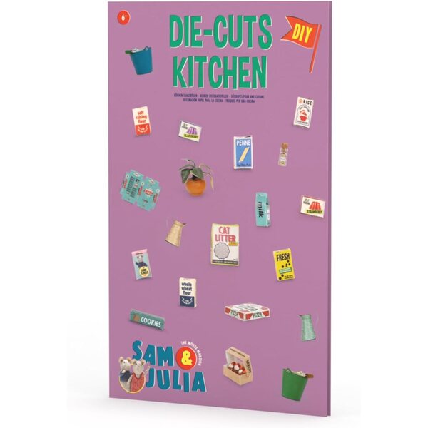 1:12 Puppenhaus-Küchenzubehör – Das Mouse Mansion-Vorschnitt-Blatt-Set