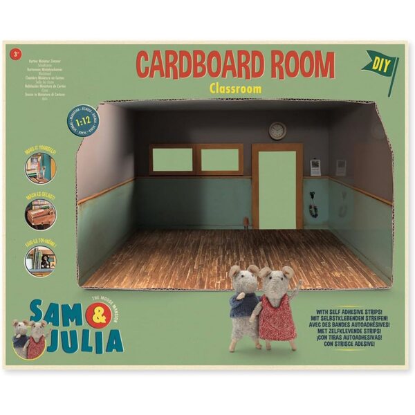 Sam Et Julia - Classe in Cartone per Casa delle Bambole 1:12 - The Mouse Mansion