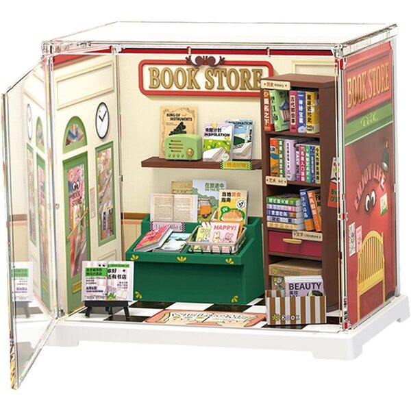 Kit casa in miniatura con mobili in legno e tessuto per hobby creativi dettagliati