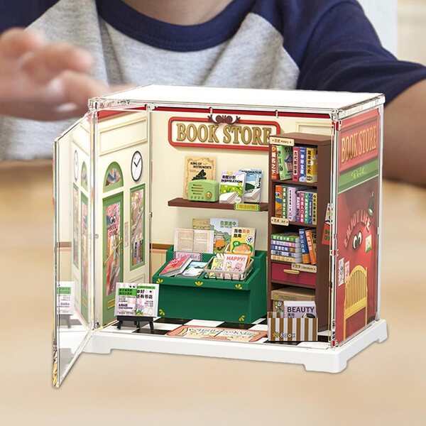 Kit casa in miniatura con mobili in legno e tessuto per hobby creativi dettagliati